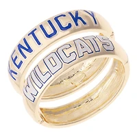 Women's CANVAS Style Kentucky Wildcats Chunky Hinge Bangle Two-Piece Set
