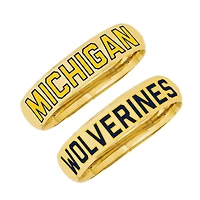 Women's CANVAS Style Michigan Wolverines Chunky Hinge Bangle Two-Piece Set