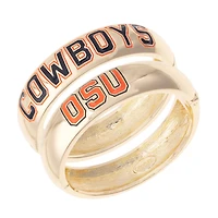 Women's CANVAS Style Oklahoma State Cowboys Chunky Hinge Bangle Two-Piece Set