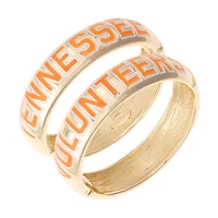 Women's CANVAS Style Tennessee Volunteers Chunky Hinge Bangle Two-Piece Set