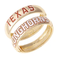 Women's CANVAS Style Texas Longhorns Chunky Hinge Bangle Two-Piece Set