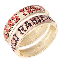 Women's CANVAS Style Texas Tech Red Raiders Chunky Hinge Bangle Two-Piece Set
