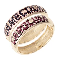 Women's CANVAS Style South Carolina Gamecocks Chunky Hinge Bangle Two-Piece Set