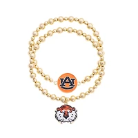 CANVAS Style Auburn Tigers Stretch Ball Bead Bracelet Set of Two