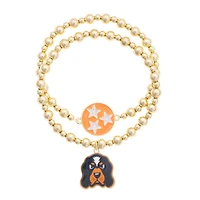 CANVAS Style Tennessee Volunteers Stretch Ball Bead Bracelet Set of Two