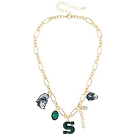 Women's CANVAS Style Michigan State Spartans Game Day Charm Necklace