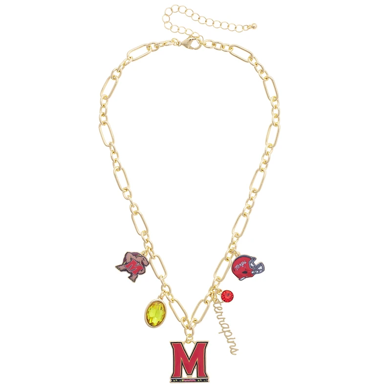 Women's CANVAS Style Maryland Terrapins Game Day Charm Necklace
