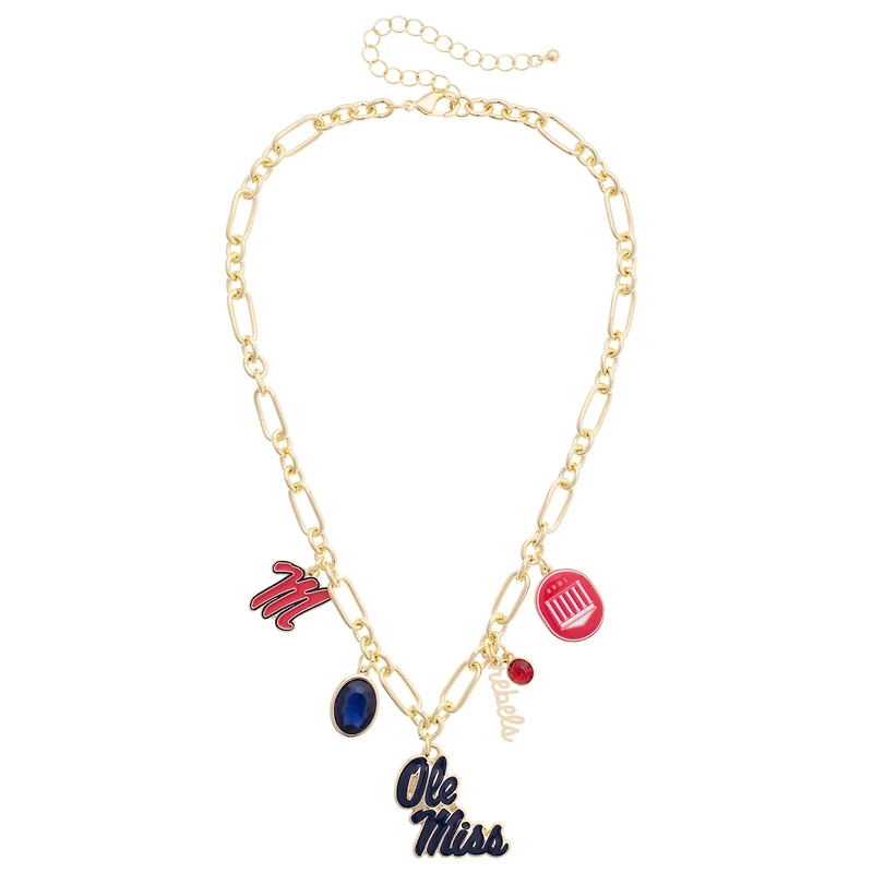Women's CANVAS Style Ole Miss Rebels Game Day Charm Necklace