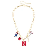 Women's CANVAS Style Nebraska Huskers Game Day Charm Necklace