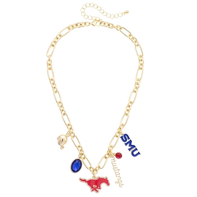 Women's CANVAS Style SMU Mustangs Game Day Charm Necklace