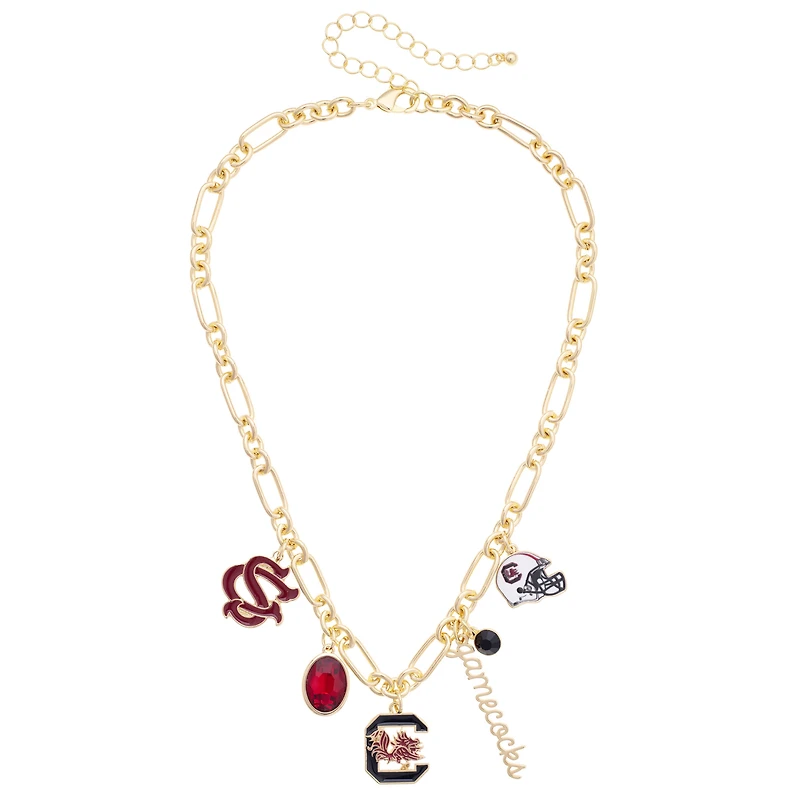 Women's CANVAS Style South Carolina Gamecocks Game Day Charm Necklace