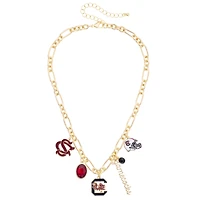Women's CANVAS Style South Carolina Gamecocks Game Day Charm Necklace