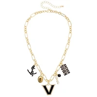 Women's CANVAS Style Vanderbilt Commodores Game Day Charm Necklace