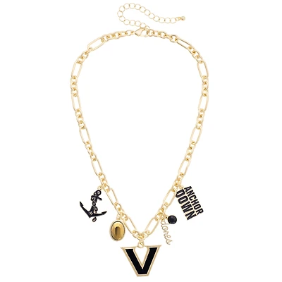 Women's CANVAS Style Vanderbilt Commodores Game Day Charm Necklace