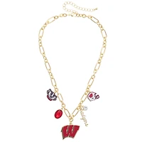 Women's CANVAS Style Wisconsin Badgers Game Day Charm Necklace