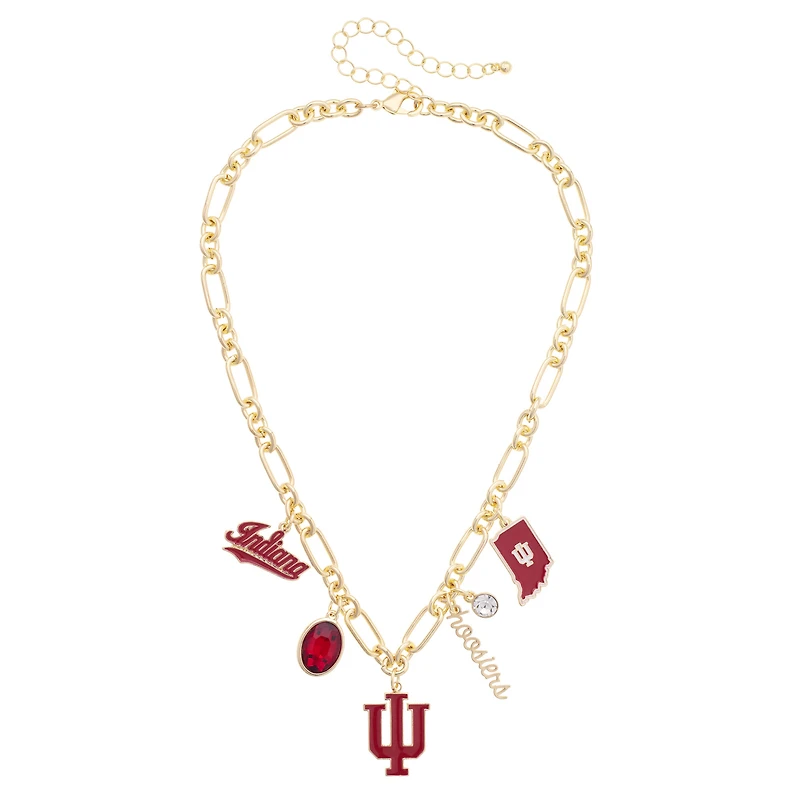 Women's CANVAS Style Indiana Hoosiers Game Day Charm Necklace