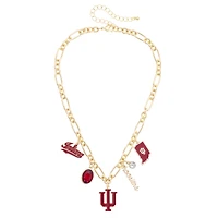 Women's CANVAS Style Indiana Hoosiers Game Day Charm Necklace