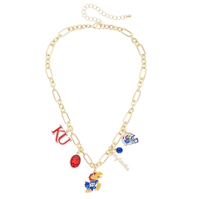 Women's CANVAS Style Kansas Jayhawks Game Day Charm Necklace