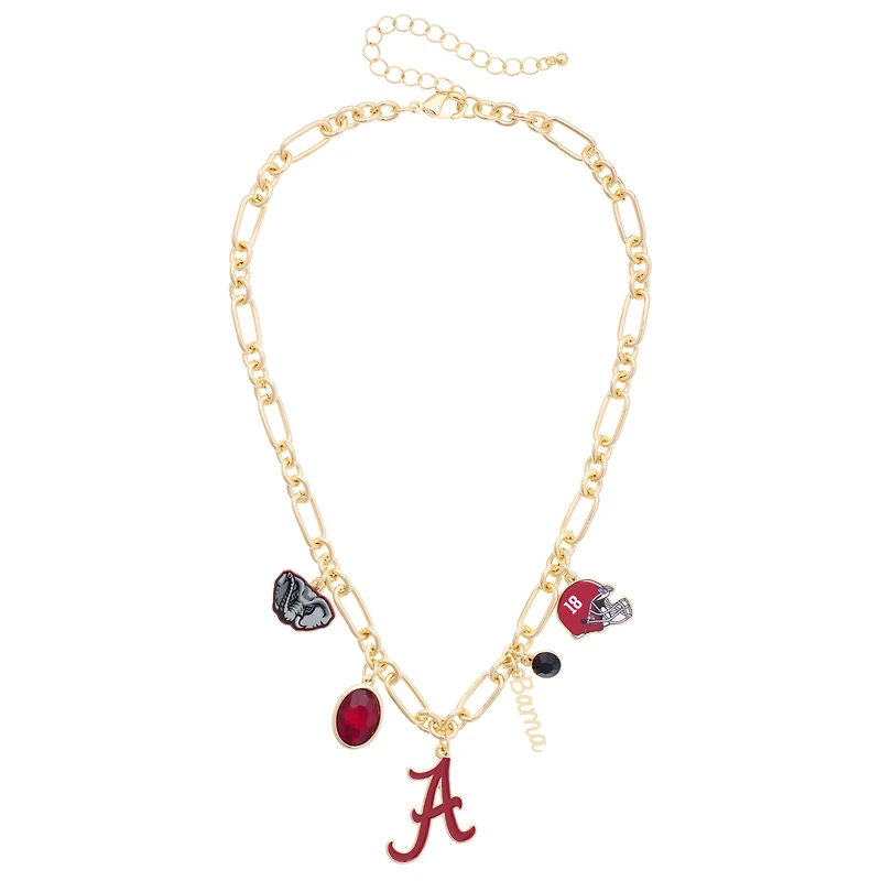 Women's CANVAS Style Alabama Crimson Tide Game Day Charm Necklace