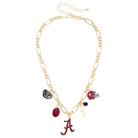 Women's CANVAS Style Alabama Crimson Tide Game Day Charm Necklace
