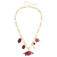 Women's CANVAS Style Arkansas Razorbacks Game Day Charm Necklace