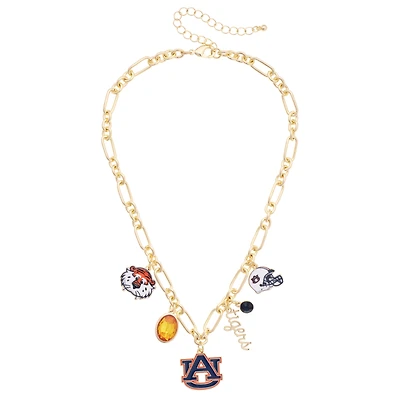 Women's CANVAS Style Auburn Tigers Game Day Charm Necklace