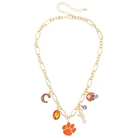 Women's CANVAS Style Clemson Tigers Game Day Charm Necklace