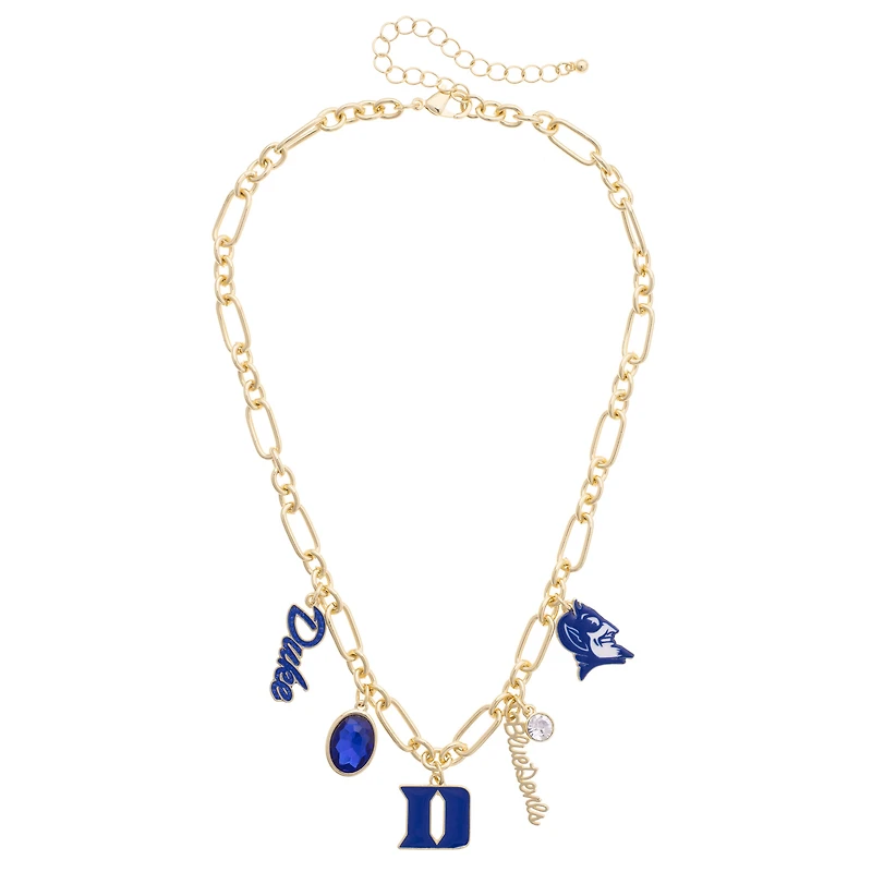 Women's CANVAS Style Duke Blue Devils Game Day Charm Necklace