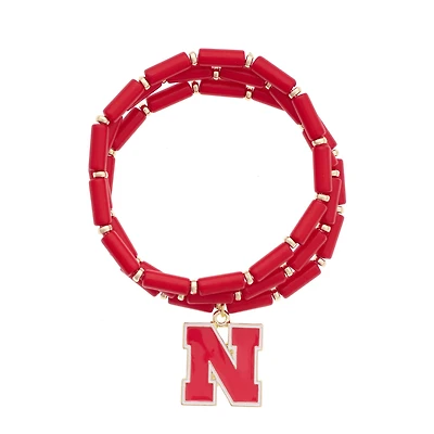 CANVAS Style Nebraska Huskers Beaded Bracelet Set of Three