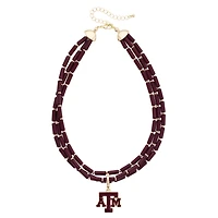 CANVAS Style Texas A&M Aggies Three-Row Beaded Necklace