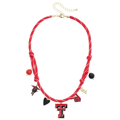 Women's CANVAS Style Texas Tech Red Raiders Paracord Charm Necklace