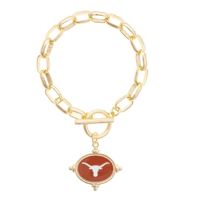 Women's CANVAS Style Texas Longhorns Intaglio Bracelet