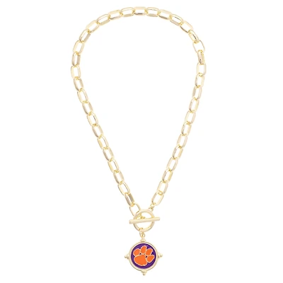 Women's CANVAS Style Clemson Tigers Intaglio Necklace