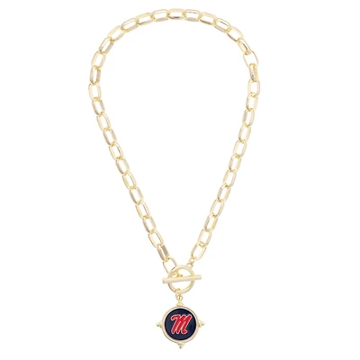 Women's CANVAS Style Ole Miss Rebels Intaglio Necklace