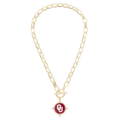 Women's CANVAS Style Oklahoma Sooners Intaglio Necklace