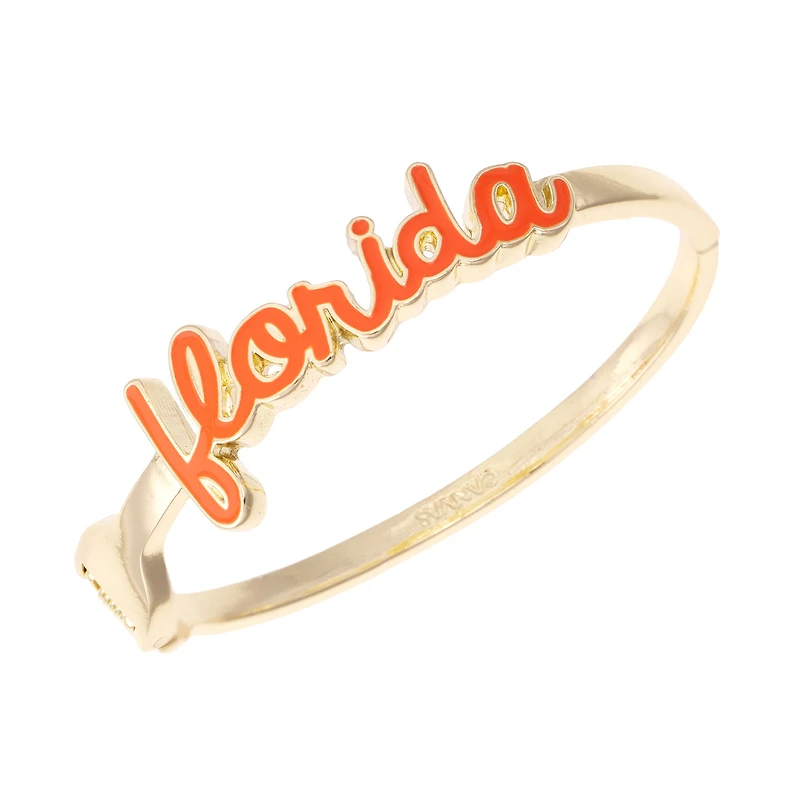 CANVAS Style Florida Gators Cursive Hinge Bangle