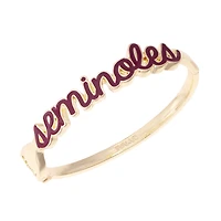 CANVAS Style Florida State Seminoles Cursive Hinge Bangle