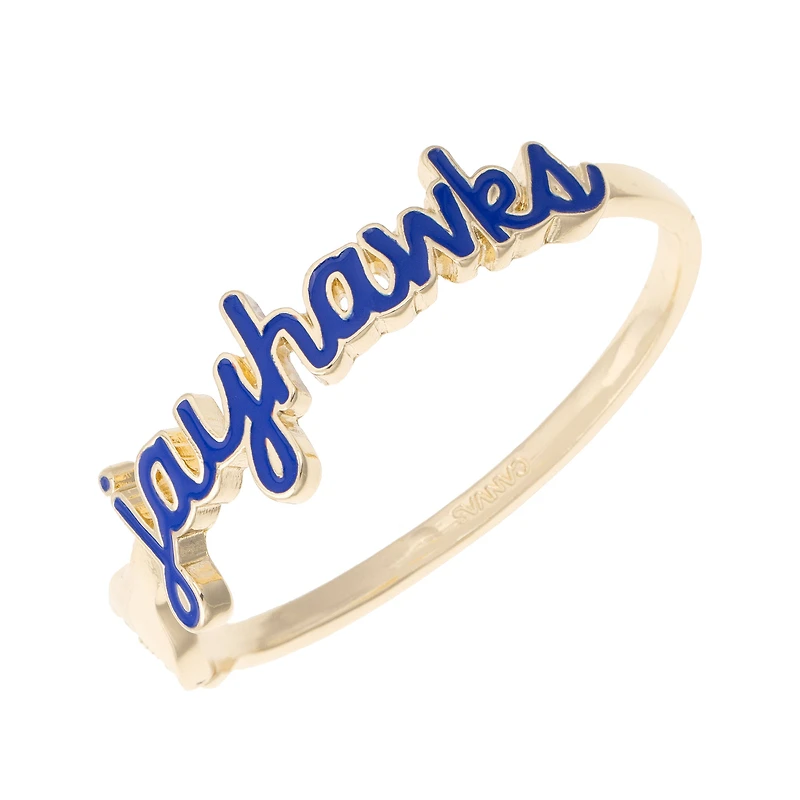 CANVAS Style Kansas Jayhawks Cursive Hinge Bangle
