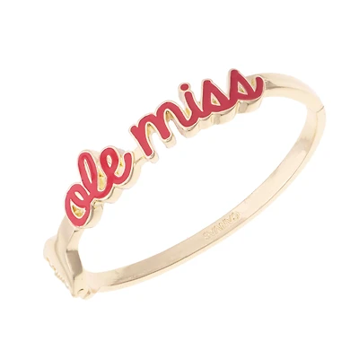 CANVAS Style Ole Miss Rebels Cursive Hinge Bangle