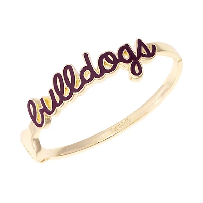 CANVAS Style Mississippi State Bulldogs Cursive Hinge Bangle