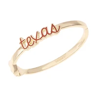 CANVAS Style Texas Longhorns Cursive Hinge Bangle