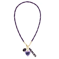 Women's CANVAS Style Kansas State Wildcats Heart Paracord Necklace