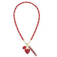 Women's CANVAS Style Louisville Cardinals Heart Paracord Necklace