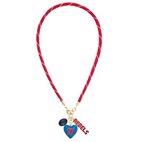 Women's CANVAS Style Ole Miss Rebels Heart Paracord Necklace