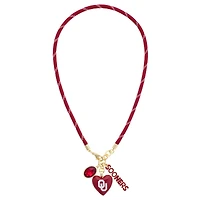 Women's CANVAS Style Oklahoma Sooners Heart Paracord Necklace