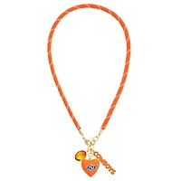 Women's CANVAS Style Oklahoma State Cowboys Heart Paracord Necklace