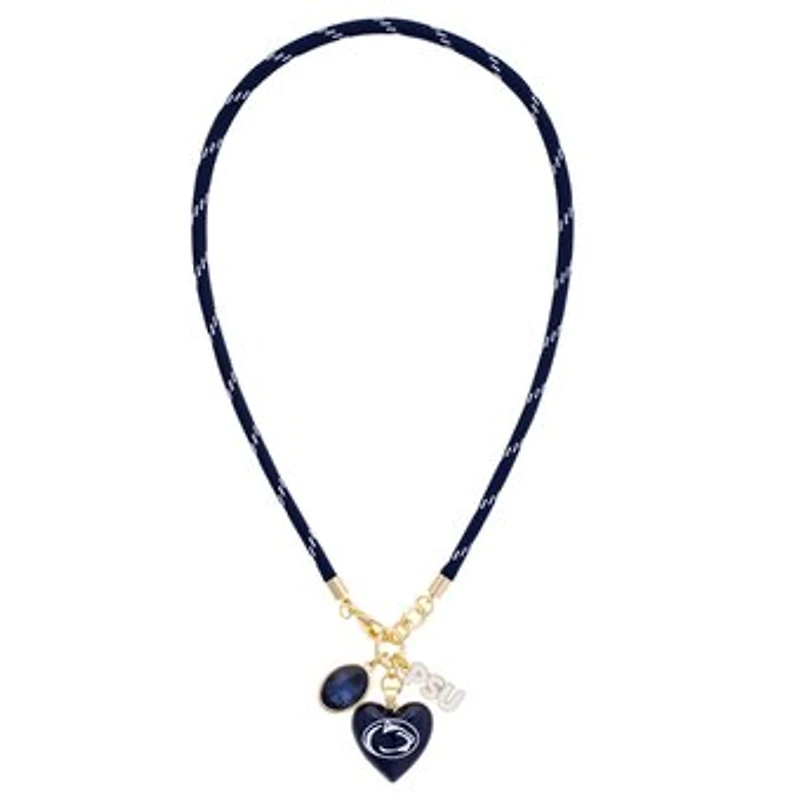 Women's CANVAS Style Penn State Nittany Lions Heart Paracord Necklace