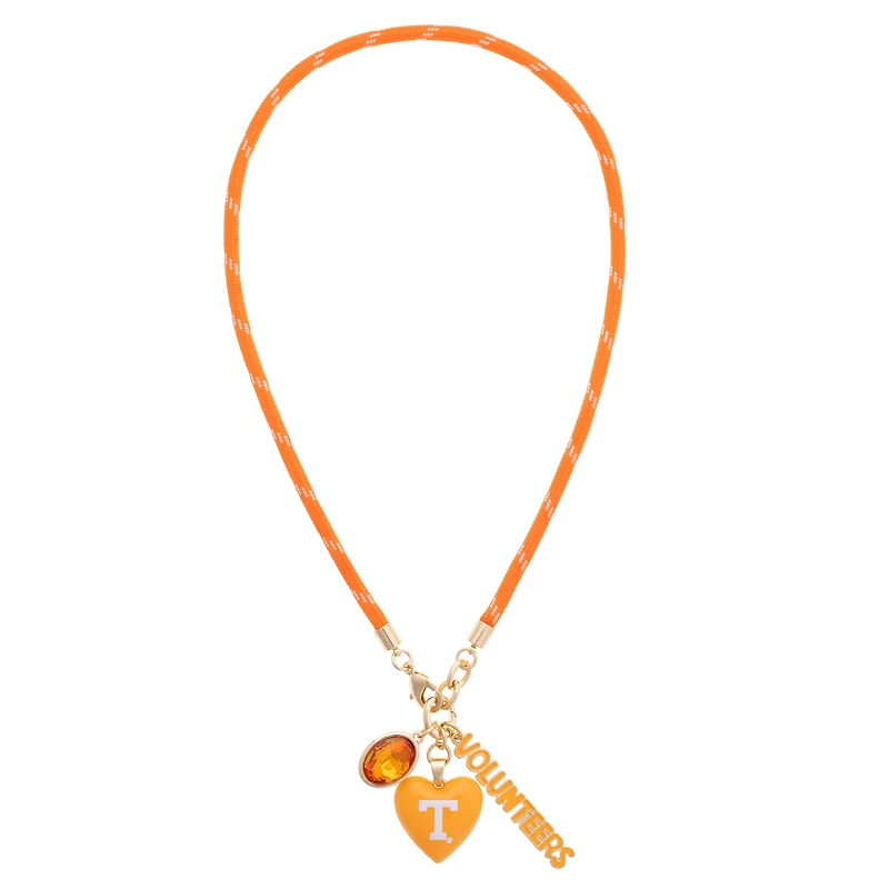 Women's CANVAS Style Tennessee Volunteers Heart Paracord Necklace