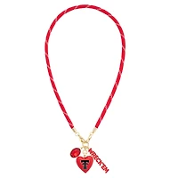 Women's CANVAS Style Texas Tech Red Raiders Heart Paracord Necklace