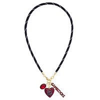 Women's CANVAS Style South Carolina Gamecocks Heart Paracord Necklace